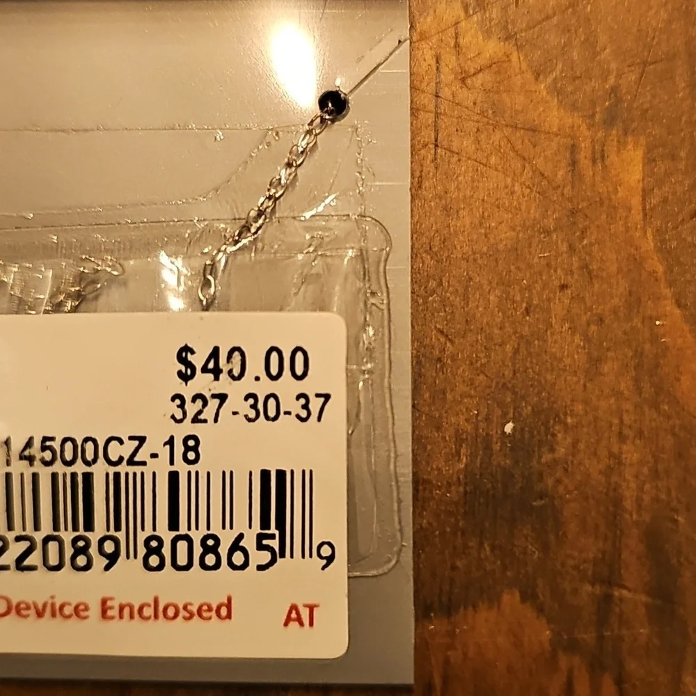 Sterling Silver Cubic Zarconia Butterfly Necklace - Picture 2 of 2